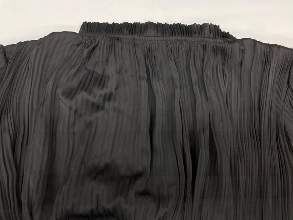 ラルフローレン RalphLauren ポロ POLO 現行タグ Jaclyn Plisse Satin Midi Dress プリーテッド サテン ミディドレス 半袖 プリーツ Pleats フリル BLACK 黒 211772824001 ワンピース ブラック SIZE2 104LT-189