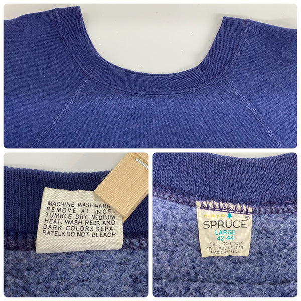 【曜日割引対象外】 ヴィンテージ vintage 60's スプルース MAYO SPRUCE USA製 無地 ブランク スウェット ネイビー Lサイズ 201MT-4377 VB