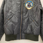 ヒステリックグラマー HYSTERIC GLAMOUR RUMBLE MA-1 ワッペン キルティング フライト ボンバー 0263AB06 ジャケット ブラック Sサイズ 201MT-4149