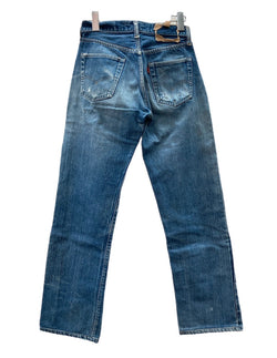 リーバイス Levi's 501 66前期 70s 70年代 Vintage ヴィンテージ ジーンズ デニムパンツ ジーパン ボタン裏16 4つボタン 赤耳 青 無地 デニム ブルー 104MB-173