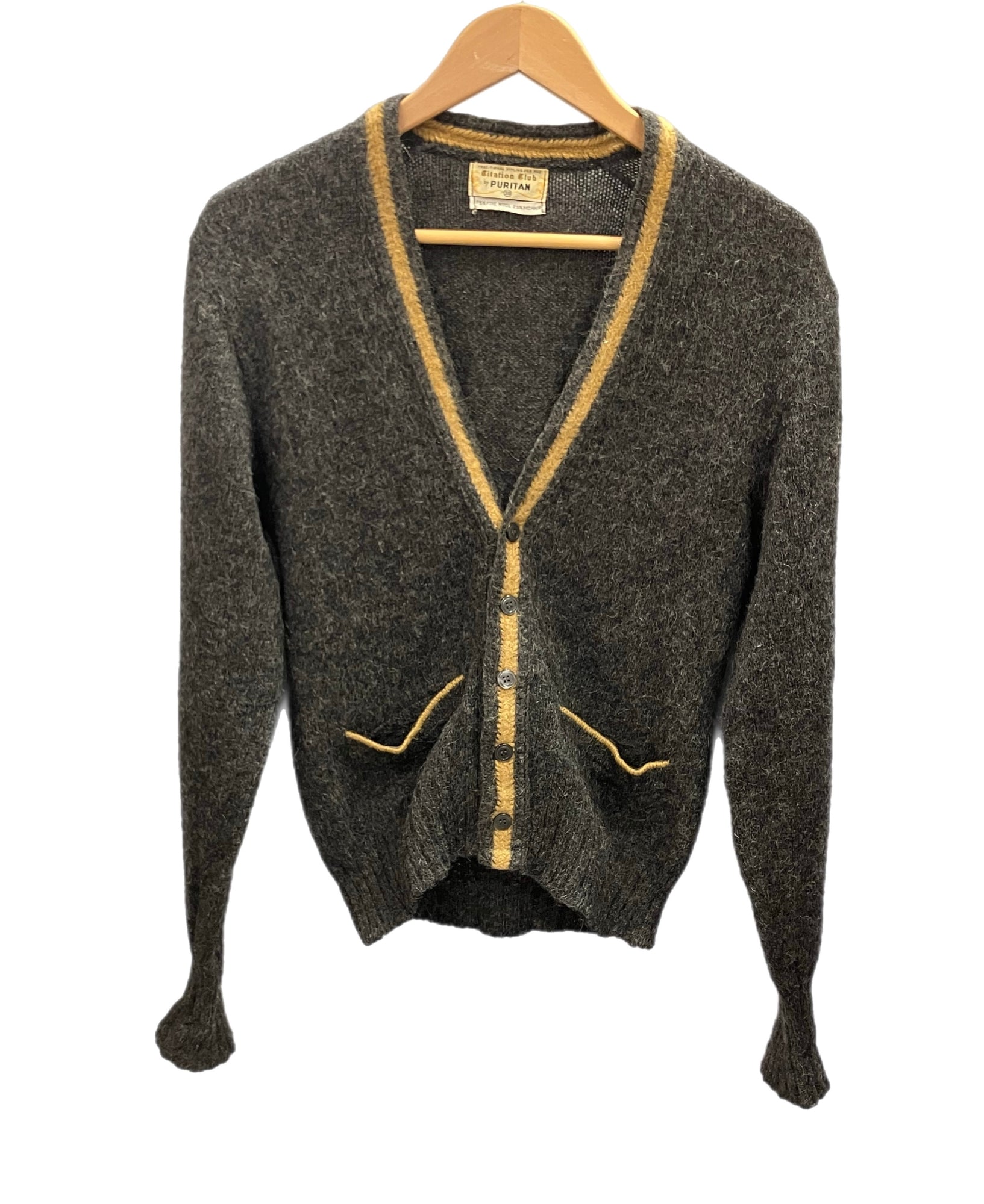 60s Vintage 黒 モヘアカーディガン puritan 60s vintage puritan