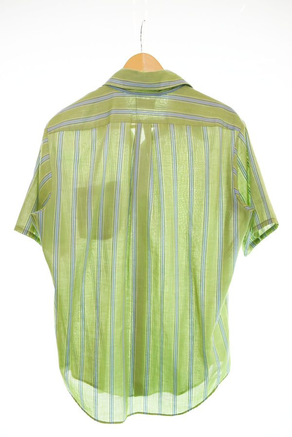 ヴィンテージ Vintage 70s TOWN CRAFT PENNYS 70's コットンポリ 半袖シャツ グリーン Lサイズ 103MT-2913