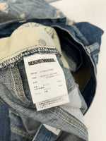 ネイバーフッド NEIGHBORHOOD SCRATCH SAVAGE サベージデニムパンツ パッチワーク ダメージデニム 211XBNH-PTM07 デニム ブルー Lサイズ 101MB-684