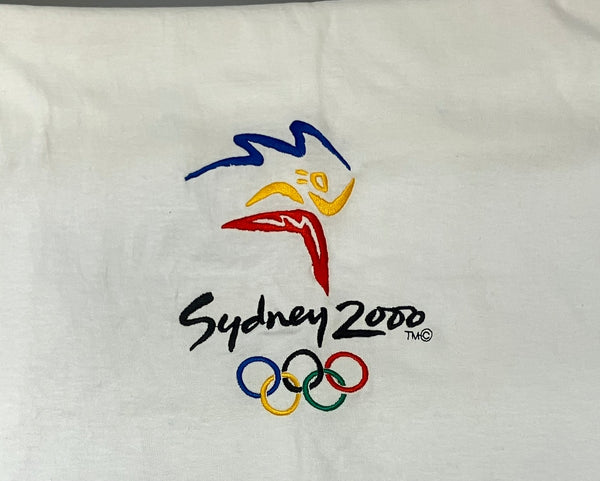 US US古着 00s 00's DEAD STOCK ACME Sydney olympic 2000 official オフィシャル デッドストック タグ付き シドニー五輪 オリンピック Tシャツ プリント ホワイト Mサイズ 101MT-2530