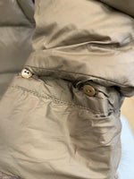 ビームス BEAMS HEART  ノーカラーダウンコート ファー ジャケット ベージュ サイズ0 101LT-220