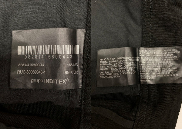 ザラ ZARA × ADSB ANDERSSON BELL アンダーソン ベル STUDS RELAX FIT PANTS スタッズ付き リラックス フィット パンツ ジップフライ 黒 総柄 デニム ブラック サイズ 34 104MB-332