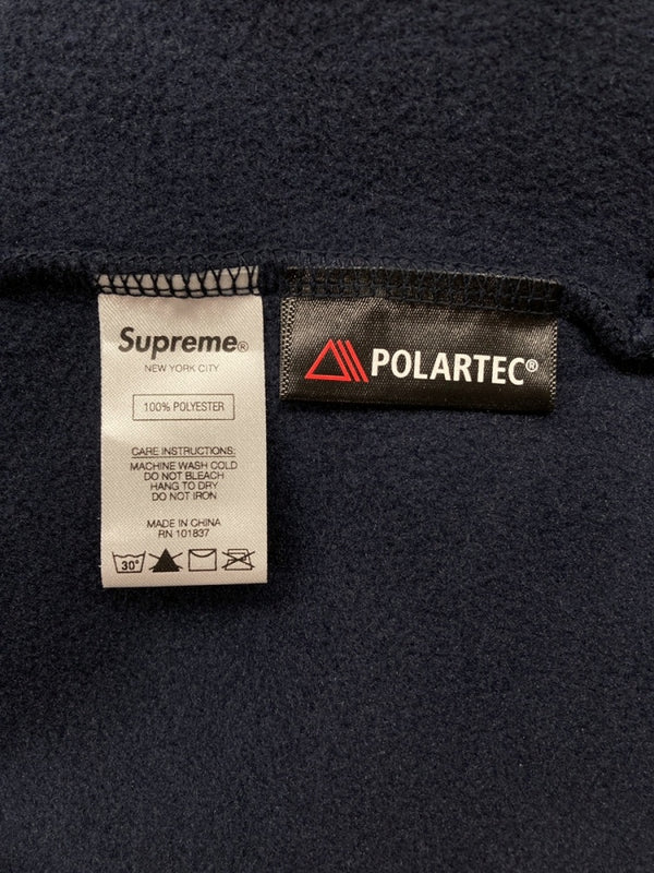 シュプリーム SUPREME 19AW Polartec Half Zip Pullover ポーラテック ハーフ ジップ プルオーバー BOX LOG 紺 スウェット ロゴ ネイビー Sサイズ 104MT-440