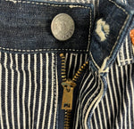 バンソン VANSON Leathers ヒッコリー デニム ペインターパンツ ワークパンツ ジーンズ カーゴパンツ ネイビー 38インチ 101MB-645