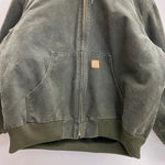 【曜日割引対象外】 カーハート Carhartt 00's アクティブジャケット パーカー モスグリーン ジャケット グリーン 2XLサイズ 201MT-4743 VB