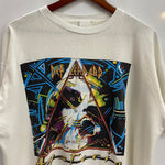 【曜日割引対象外】 ヴィンテージ vintage 90's DEF LEPPARD Hysteria USA製 ツアー Tシャツ ホワイト ONEサイズ 201MT-4087 VB