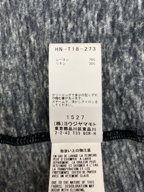 ヨウジヤマモト Yohji Yamamoto BLACK Scandal 20SS × 内田すずめ UCHIDA Face Print T-Shirt TypeA 顔柄丸首半袖A Ｔシャツ 黒 HN-T18-273 サイズ 3 Tシャツ 総柄 ブラック 104MT-1074