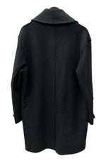 パーバーズ PERVERZE 17AW Double Face Wool Large Coat ダブルフェイス オーバーサイズ ウール ダメージ加工 BLACK 黒 117040110 コート 無地 ブラック フリーサイズ 104LT-123