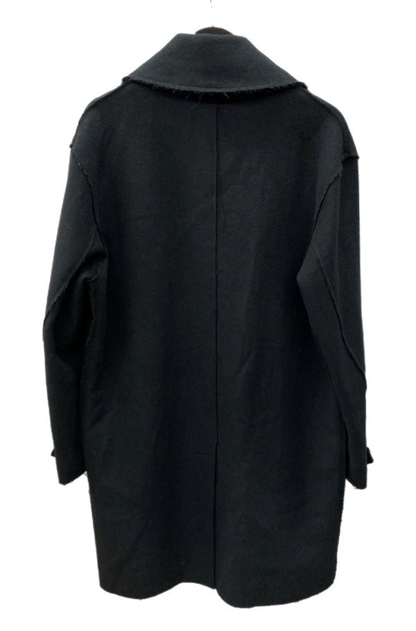 パーバーズ PERVERZE 17AW Double Face Wool Large Coat ダブルフェイス オーバーサイズ ウール ダメージ加工 BLACK 黒 117040110 コート 無地 ブラック フリーサイズ 104LT-123