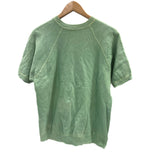 ヴィンテージ vintage 50's～60's 50～60年代 染み込みプリント ラグラン 4本針 フラットシーマ 半袖スウェット - スウェット グリーン 101MT-4962