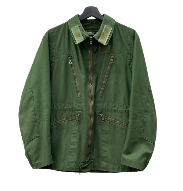 ミリタリー Military スウェーデン軍 M69 タンカースジャケット SWEDISH ARMY ユーロ ハの字 ジップ 緑 サイズ C44 ジャケット 無地 グリーン 104MT-1483