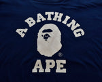 ア ベイシング エイプ A BATHING APE × Champion チャンピオン コラボ ダブルフェイス Tシャツ made in USA アメリカ製  1923-109-040 Tシャツ ロゴ ネイビー Mサイズ 103MT-675