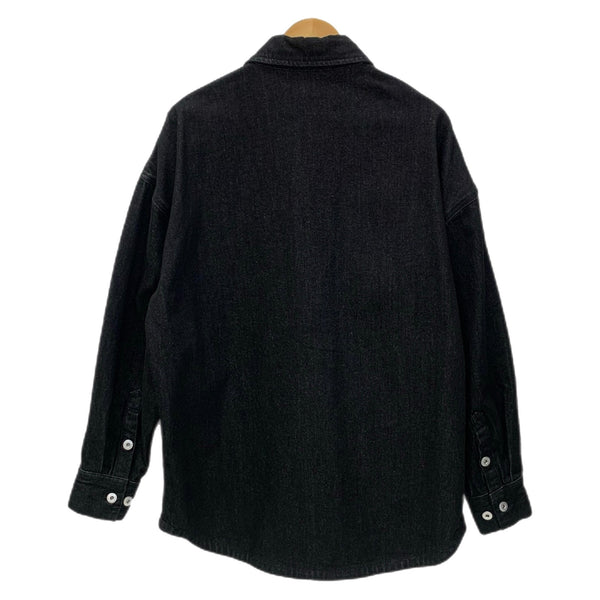 フェンチェンワン Feng Chen Wang 24SS RAW EDGE PATCHWORK DENIM SHIRT JACKET FUS17JK34 ジャケット ブラック Mサイズ 201MT-4680