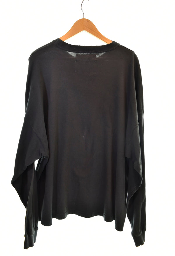 ダイリク DAIRIKU 22AW ロゴ 刺繍 長袖Tシャツ 黒 22AWｃ-5 ロンT ブラック フリーサイズ 103MT-1723