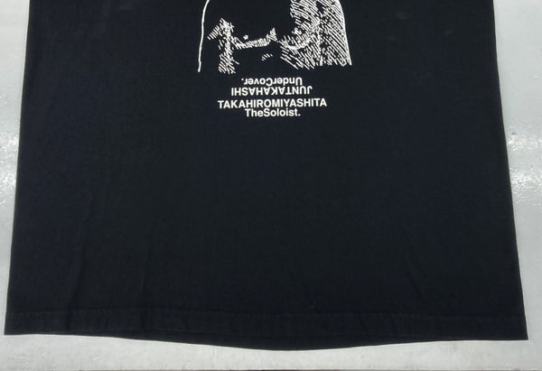 アンダーカバー UNDERCOVER × TAKAHIROMIYASHITA TheSoloist. ソロイスト PRINT T-SHIRT プリント Tシャツ 半袖 黒 Tシャツ プリント ブラック Lサイズ 104MT-1597