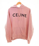 セリーヌ Céline CELINE LOOSE HOODIE ルーズ フーディー COTTON FLEECE コットンフリース LOGO PULLOVER ロゴ プルオーバー 2Y321670Q パーカ ピンク Lサイズ 103MT-1733