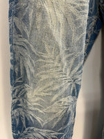 パームエンジェルス PALM ANGELS CLENEGA ツリープリントジーンズ ヤシの木 総柄 刺繍 デニム ブルー サイズ32 101MB-708