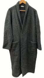 プランテーション Plantation 現行 ライト ブランケット ウール WOOL 毛 ロングコート ロングカーディガン ガウン GRAY ダークグレー 濃炭 PL04JA066 コート 無地 グレー SIZE2 104LT-78