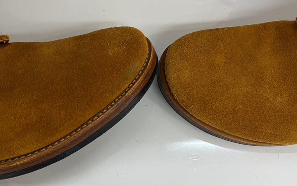 【曜日割引対象外】 ダブルアールエル RRL BOONDOCKER WORK BOOTS スエード サービスブーツ メンズ靴 ブーツ ワーク ブラウン 10Dサイズ 201-shoes1215 VB
