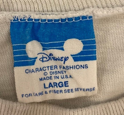 ヴィンテージ vintage Disney ディズニー Mickey ミッキー EPCOT CENTER エプコットセンター 袖シングル US古着 Tシャツ ホワイト Lサイズ 101MT-3128