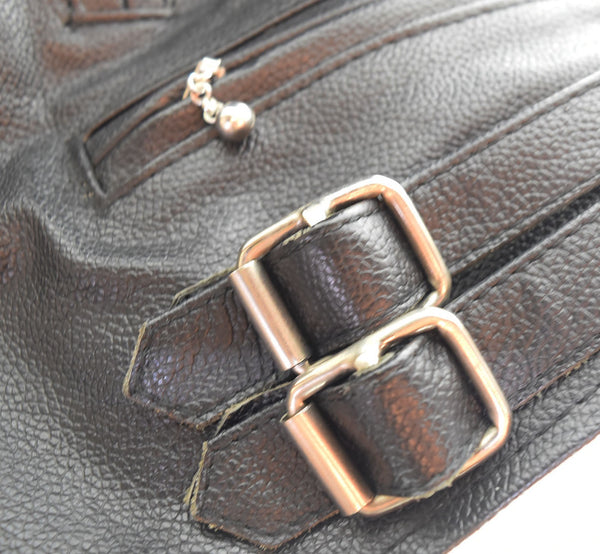 ヘルキャットパンクス HELLCATPUNKS ダブルライダースジャケット 牛革 黒 ジャケット ブラック Mサイズ 103LT-109