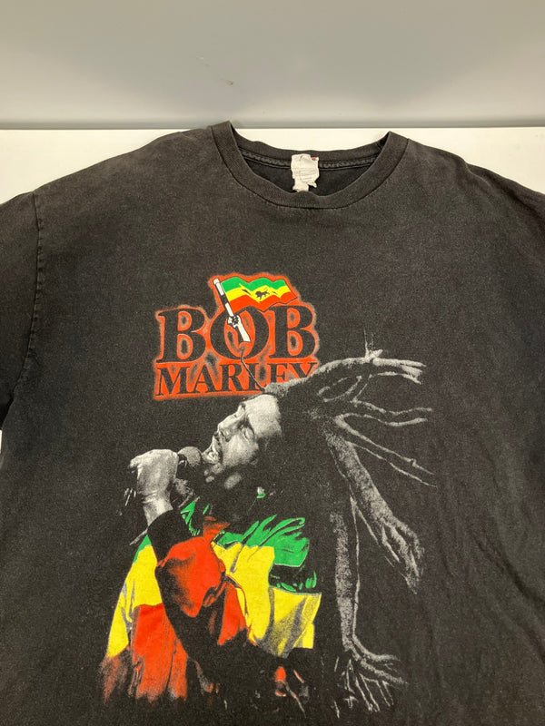 US US古着 00’s ALSTYLE Bob Marley ボブ・マーリー ラスタ レゲエ XL Tシャツ ブラック LLサイズ 101MT-4442