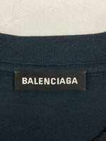 バレンシアガ BALENCIAGA BACK LOGO PRINT TEE バック ロゴ プリント Tシャツ 半袖 カットソー 紺 578124 TEV43 Tシャツ ロゴ ネイビー Lサイズ 104MT-1181