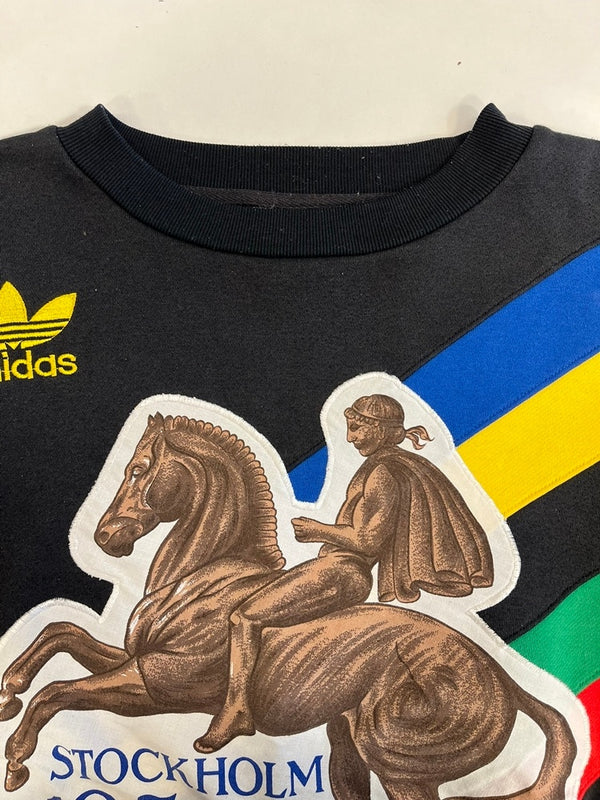 アディダス adidas 90s 90's 銀タグ OLD adidas 1956 STOCKHOLM OLYMPIC ヴィンテージ スウェット マルチカラー Lサイズ 101MT-5319