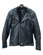 ルイスレザー Lewis Leathers MONZA モンザ DOUBLE RIDERS JACKET ダブル ライダース ジャケット ジップアップ バイカー アウター 紺 ジャケット ロゴ ネイビー 104MT-2225
