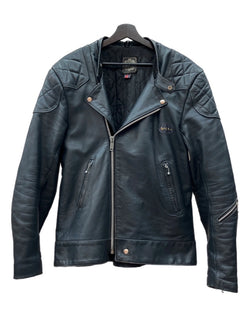 ルイスレザー Lewis Leathers MONZA モンザ DOUBLE RIDERS JACKET ダブル ライダース ジャケット ジップアップ バイカー アウター 紺 ジャケット ロゴ ネイビー 104MT-2225