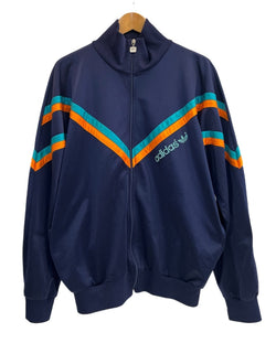 アディダス adidas ヴィンテージ トラックジャケット ラインジャージ 44/46 ジャージ ネイビー 101MT-4348