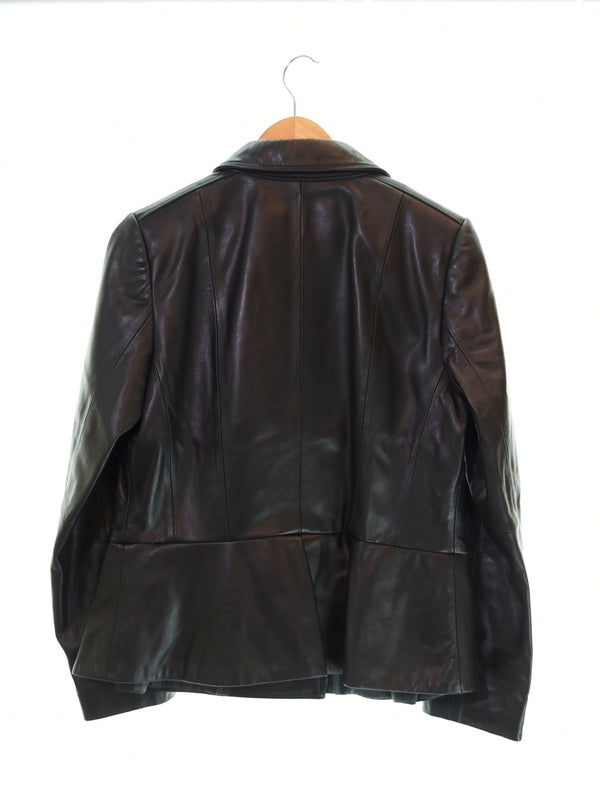 バーバリー BURBERRY LONDON レザージャケット ラムレザー 黒 B2E05-601-09 ジャケット ブラック 46 103LT-53