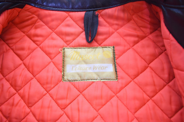 マスコット MASCOT 60's - 70's Single riders jacket 襟付き シングル ライダース ジャケット LEATHER レザー ジャケット Vintage ヴィンテージ ジャケット ブラック 103MT-3261