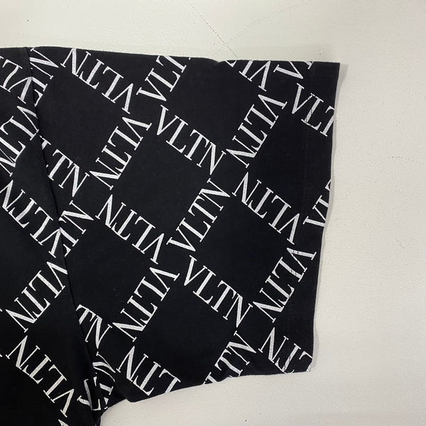 ヴァレンティノ VALENTINO  VLTNグリットプリントオーバーサイズTシャツ RV0MG01UUVC Tシャツ ブラック Lサイズ 201MT-3352