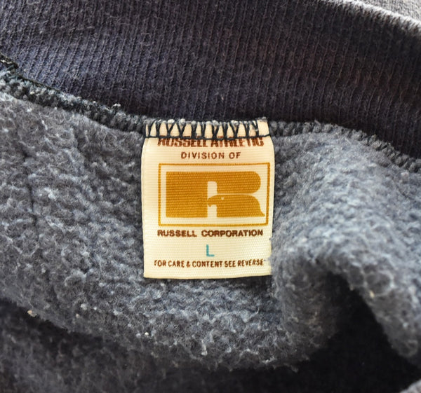 ラッセル アスレチック Russell Athletic   70年代 金タグ CLEMSON COLLEGE LOGO クレムソン 大学 カレッジ ロゴ  茄子紺 ナス紺 FADE フェード 70's 70s L パーカ ネイビー 103MT-3265
