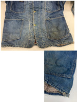 オシュコシュ OSHKOSH B'GOSH 60's 60年代 デニム カバーオール チョアコート ブランケット付き ライナー 横縞 VINTAGE ヴィンテージ ジャケット ブルー 101MT-5080