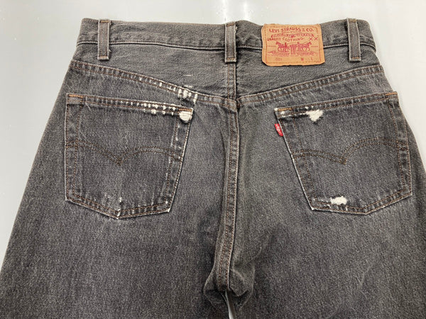 リーバイス Levi's 90s 90年代 501 先染め BLACK USA製 ジーパン ジーンズ 黒 無地 デニム ブラック W30 L36 104MB-322