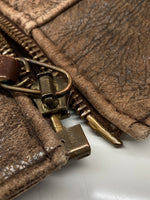 アビレックス AVIREX B-6 FLIGHT JACKET フライト ジャケット ムートン ボア ボンバー ジップアップ 軍用 アウター 茶 サイズ 34 ジャケット 無地 ブラウン 104MT-1810