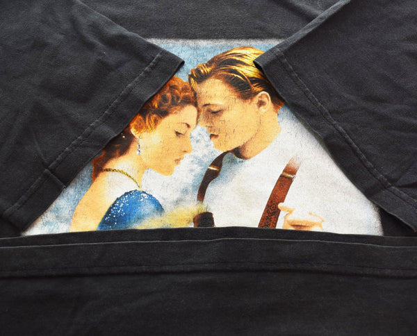 ヴィンテージ Vintage 90's タイタニック TITANIC MOVIE Tee ムービー T STANLEY DESANTIS スタンリー デサンティス 90年代 90s Tシャツ ブラック Mサイズ 103MT-3494