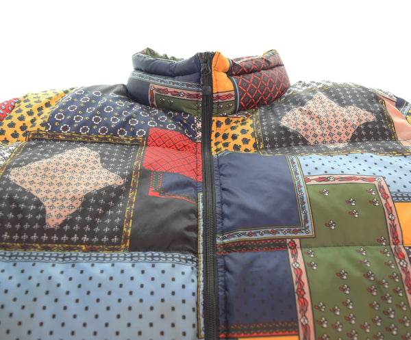 ステューシー STUSSY 19AW Patchwork Puffer Jacket パッチワーク ダウンジャケット ジャケット マルチカラー LLサイズ 103MT-3523