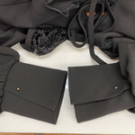 アンドレアアンドコー ANDREA&CO. 2RACES PEARL RIBBON DRESS yk23f10 ワンピース ブラック フリーサイズ 201LT-412