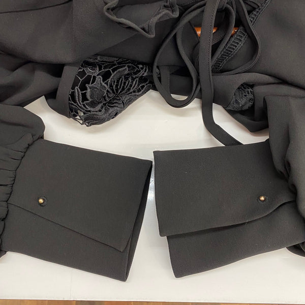 アンドレアアンドコー ANDREA&CO. 2RACES PEARL RIBBON DRESS yk23f10 ワンピース ブラック フリーサイズ 201LT-412