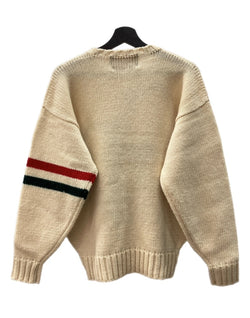 チャップス CHAPS 80s LOGO SWEATER ロゴ セーター 水兵 兵隊タグ ニット 厚手 CRL Ralph Lauren 白 セーター ロゴ ホワイト Lサイズ 104MT-2297