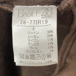 バジーレ28 BASILE28 コネクションニットジップアップカーディガン 28-77IR19 カーディガン ブラウン 201LT-343