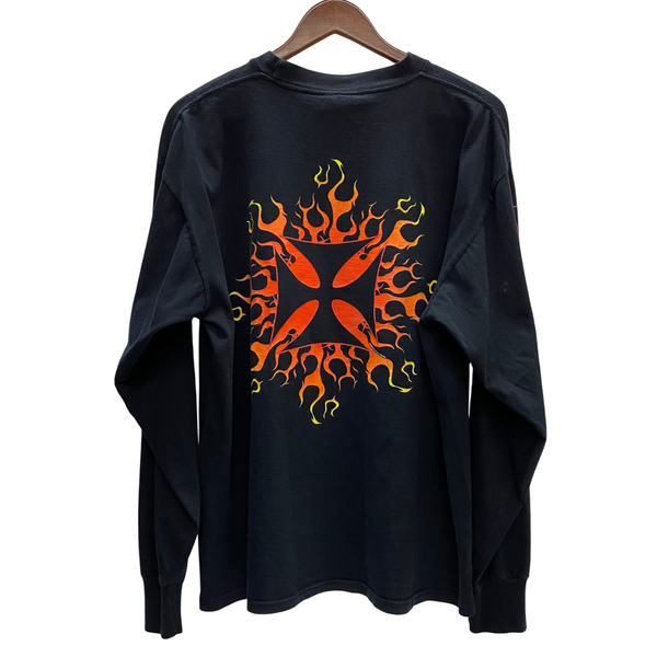 【曜日割引対象外】 ファッションビクティム Fashion Victim 00's SIN CITY CHOPPERS 長袖カットソー シルバー Lサイズ 201MT-4039 VB