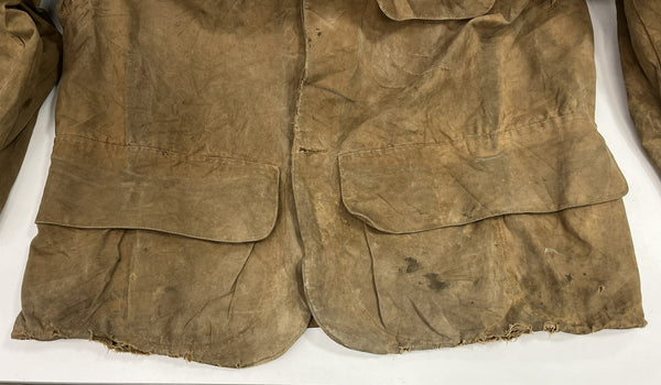 ヴィンテージ vintage 30’s 30年代 Duxbak ダックスバック 白タグ ハンティングジャケット カバーオール ウッドボタン 襤褸 雰囲気系 ジャケット ブラウン 101MT-5447